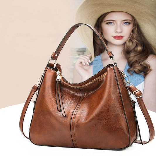 Cecile - Stylish Leather Tote Bag