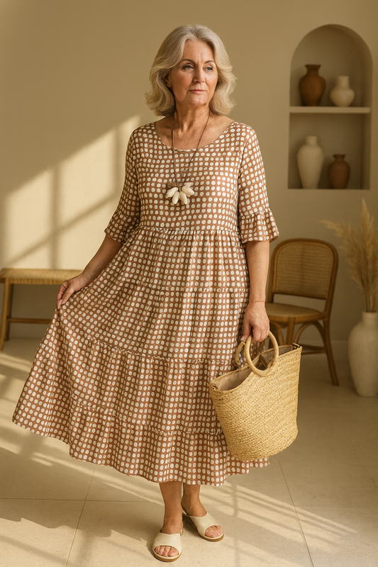 Irene | Short Sleeve Midi Dress