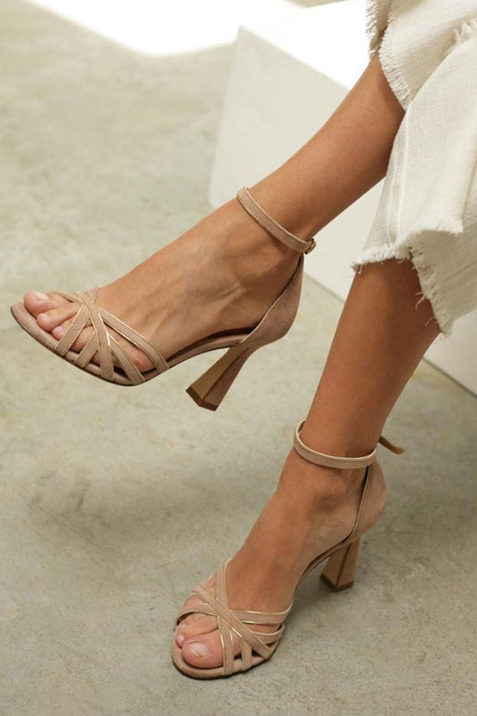 MARNIE – NUDE STRAP BLOCK HEELS