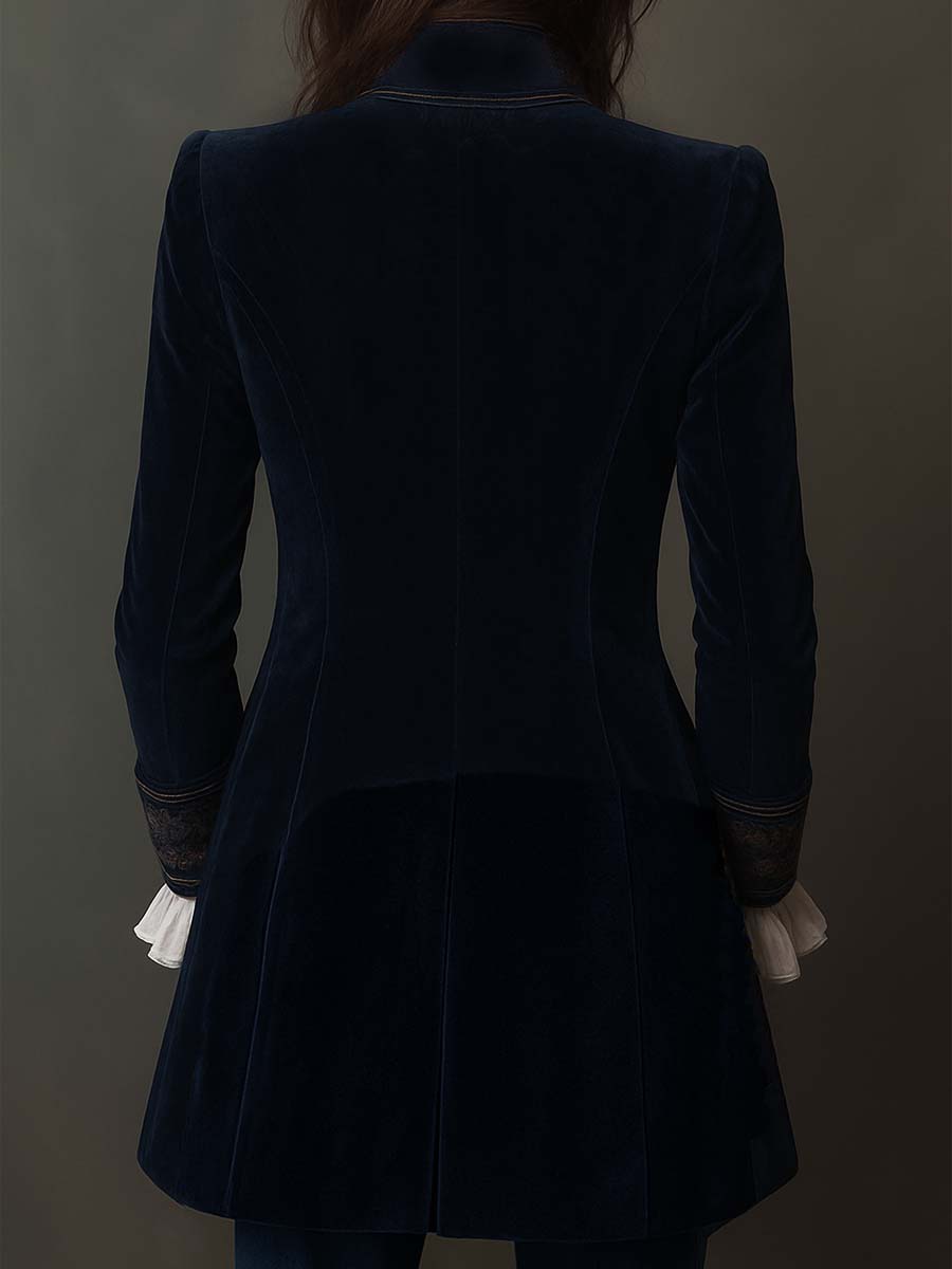 Mary | Navy Polyester  Jacket