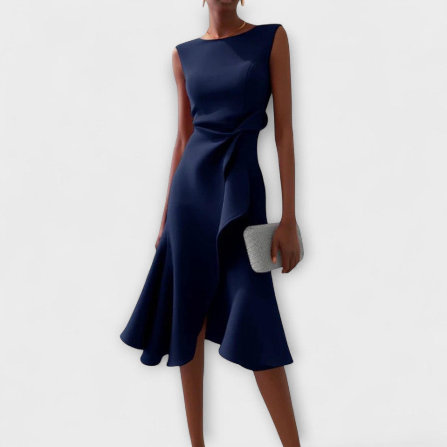 MARISSA™ –  Elegant Wrap-Style Sleeveless Dress