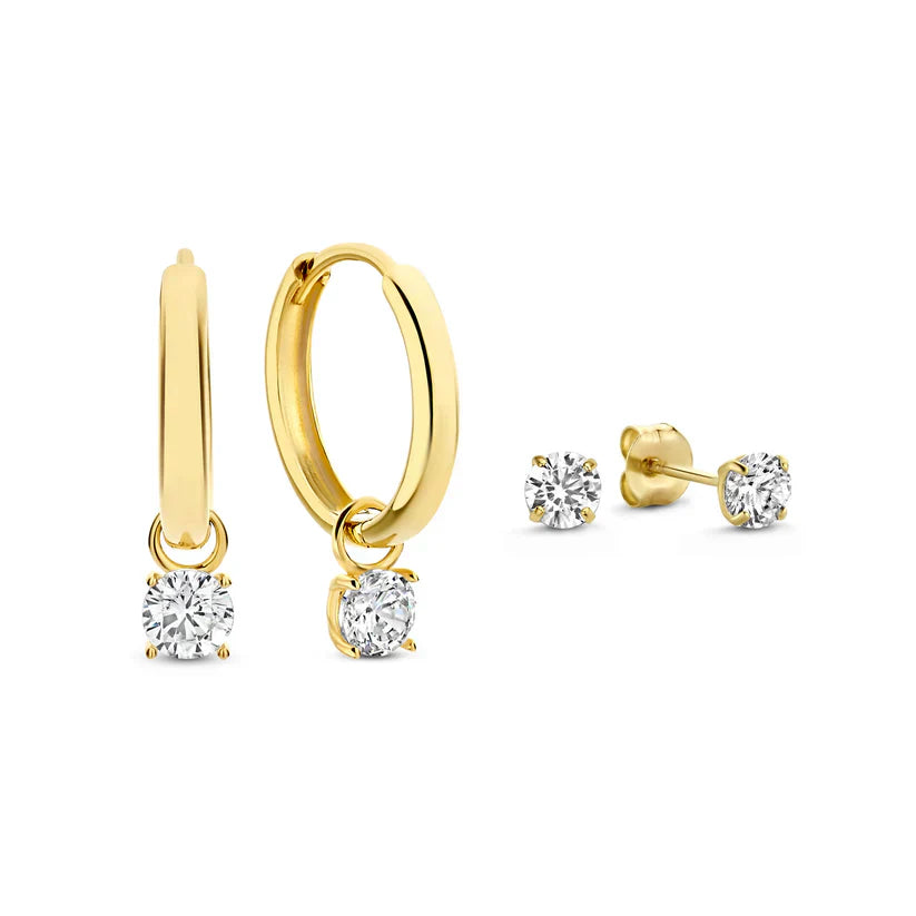 Krizalyssa | Diamond Pendant Earrings 18k Gold