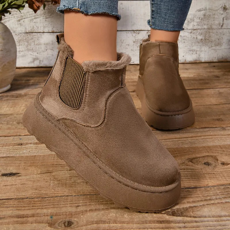 SnowLuxe™ | Women's Premium Fur Ankle Boots