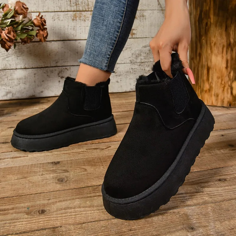 SnowLuxe™ | Women's Premium Fur Ankle Boots