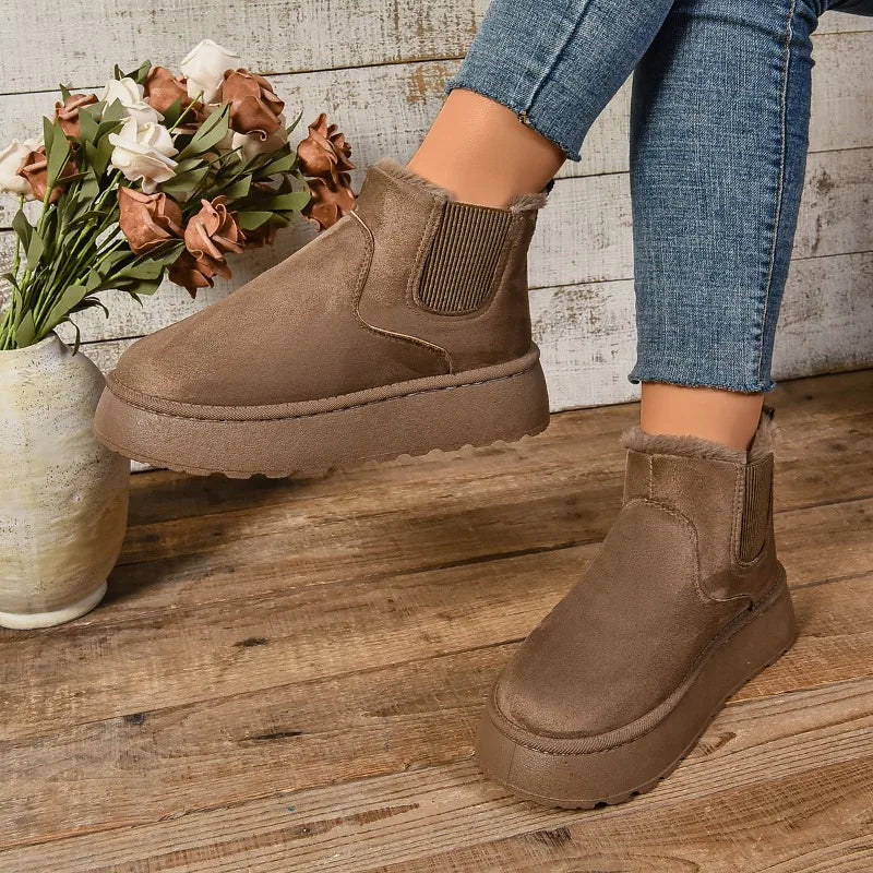 SnowLuxe™ | Women's Premium Fur Ankle Boots