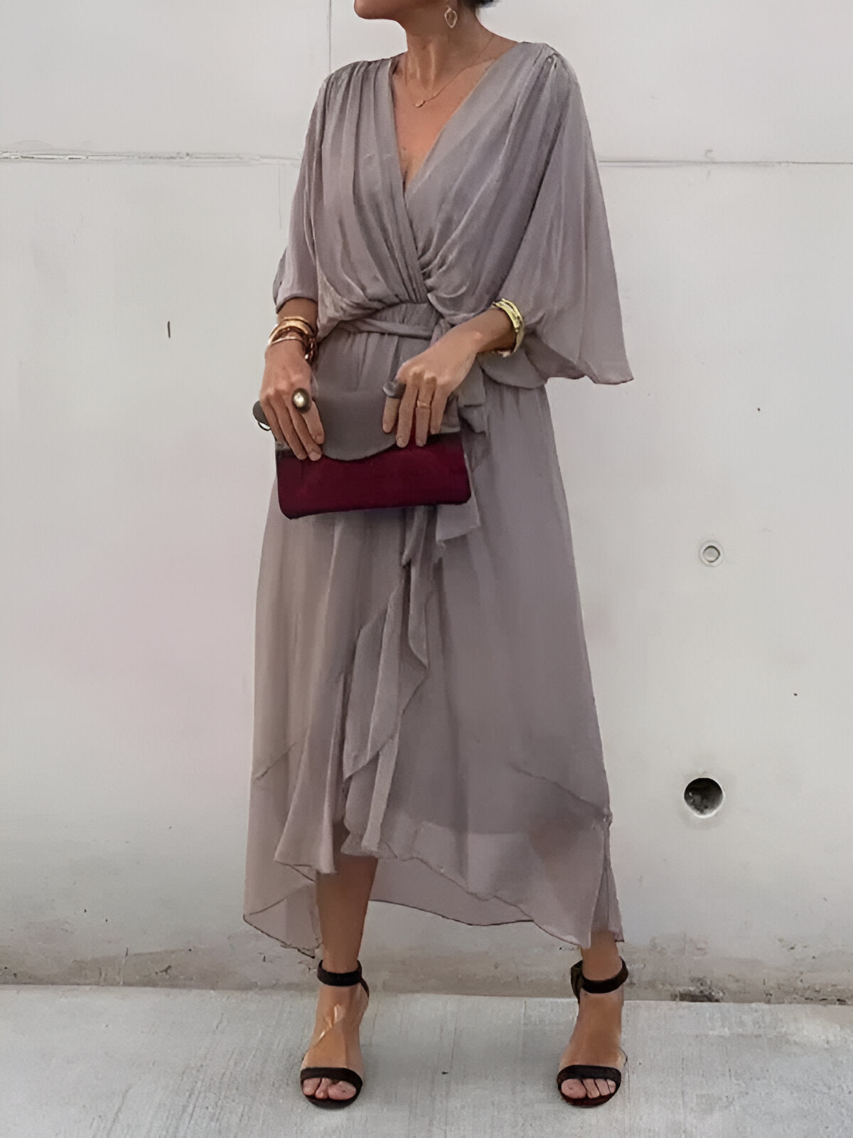 Claire™ | Tie-Waist Midi Dress