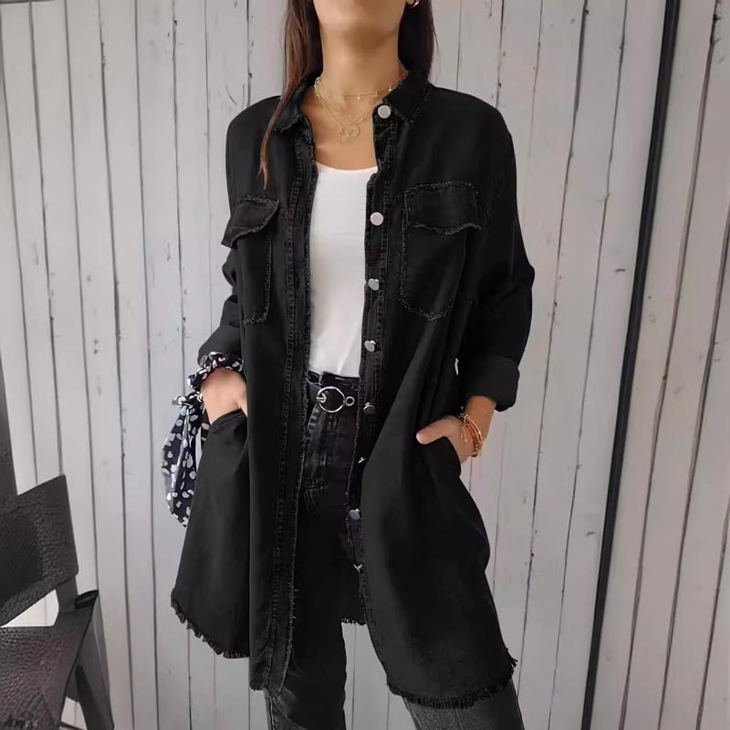 Mia™ - Trendy Oversized Denim Blazer
