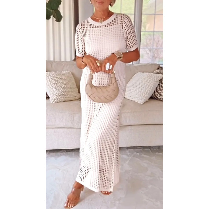 Liora™ | Sheer Knit Maxi Dress