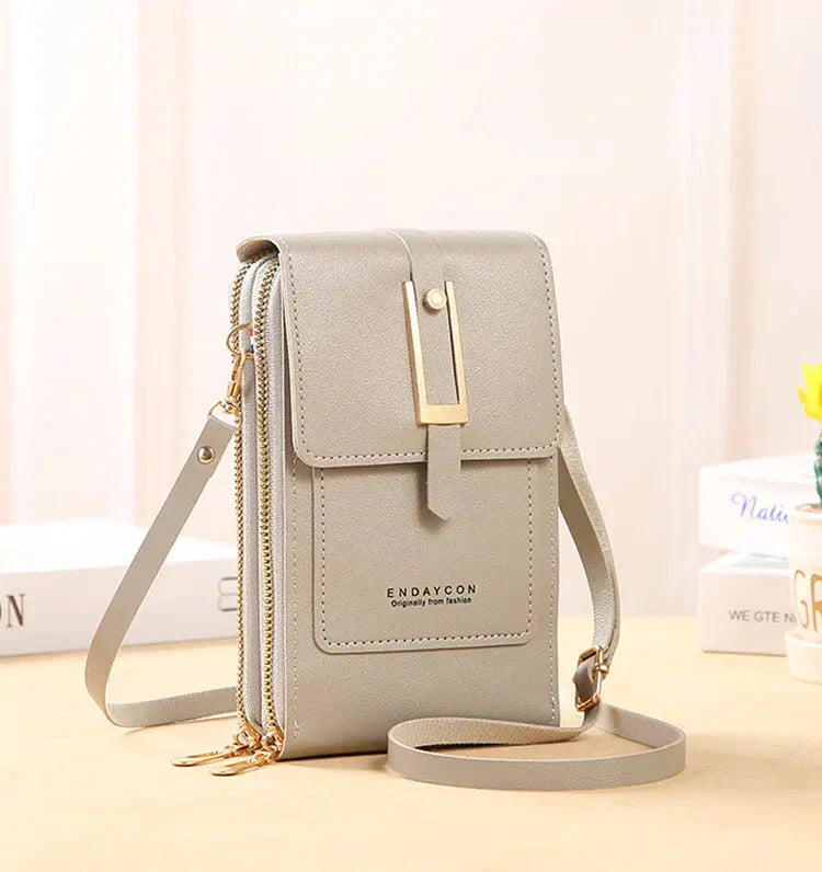 Leather Cell Phone Crossbody Bag